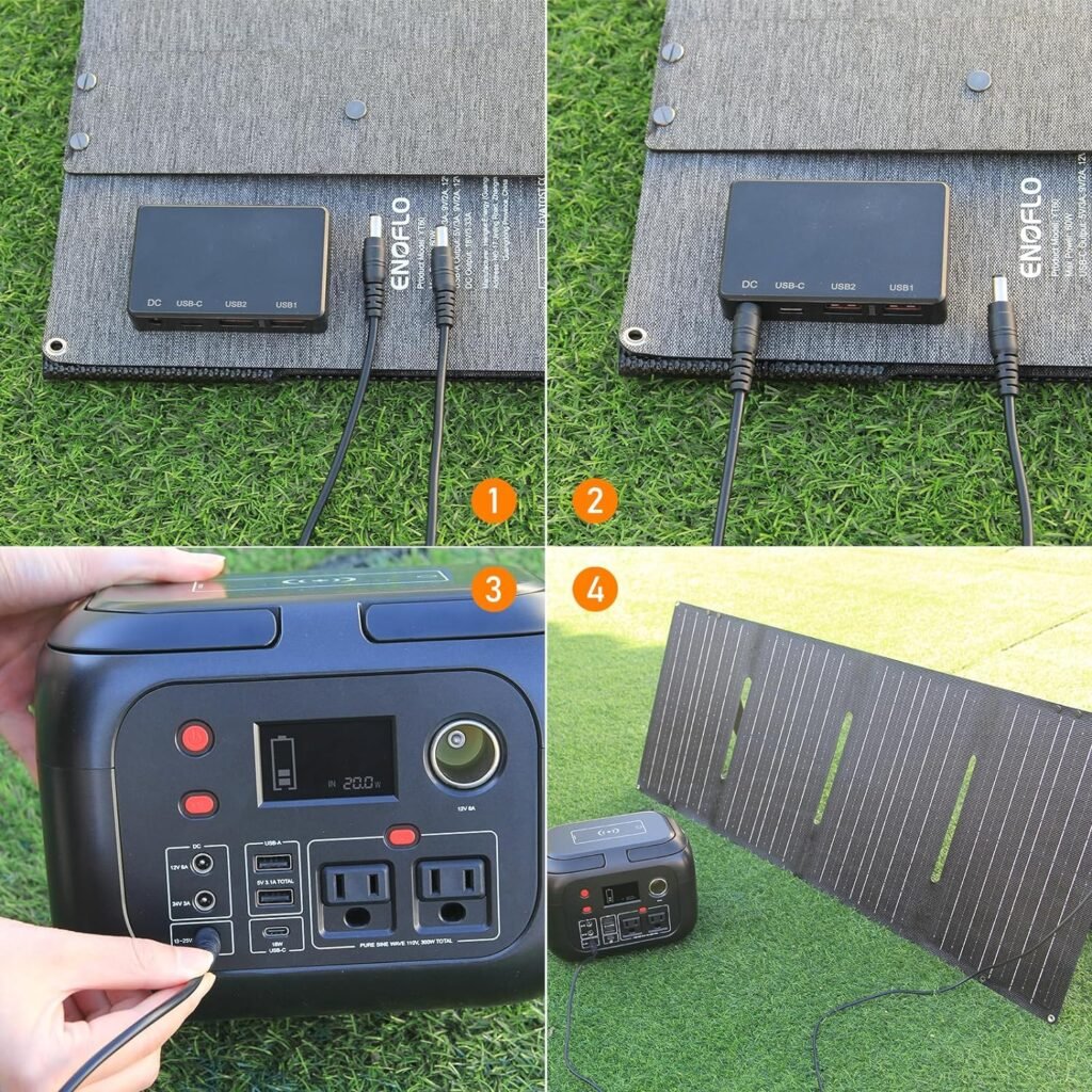 30W Portable Foldable Solar Panel Charger for Outdoor Camping Solar Battery Charger 12 Volt Waterproof High Efficiency Solar Panel Kit DC for Portable Power Station USB Solar Panel Battery Charger