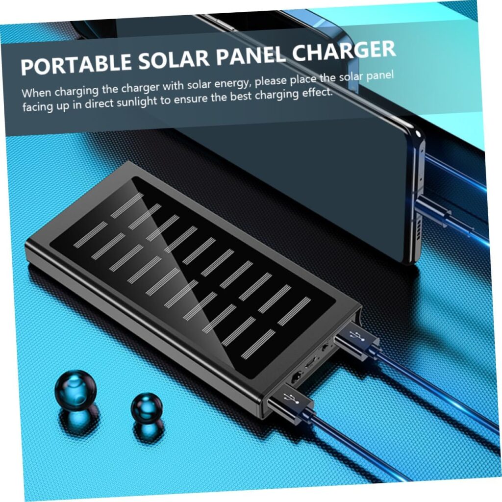 4pcs Solar Power Charger Tool Portable Solar Panel Charger Travel Supply Outdoor Solar Charger Outdoor Solar Panel Charger Emergency Solar Panel Charger Metal Accessories Abs