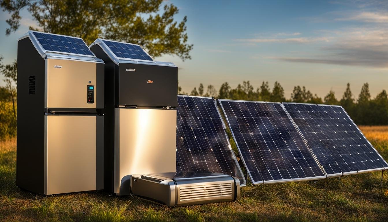 what size solar generator to run refrigerator and freezer
