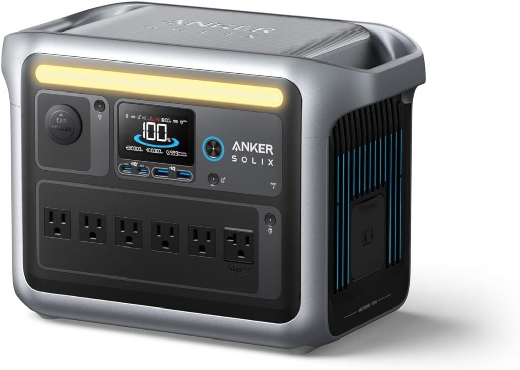 Anker SOLIX C1000 Portable Power Station, 1800W (Peak 2400W) Solar Generator, Full Charge in 58 Min, 1056wh LiFePO4 Battery for Home Backup, Power Outages, and Outdoor Camping (Optional Solar Panel)