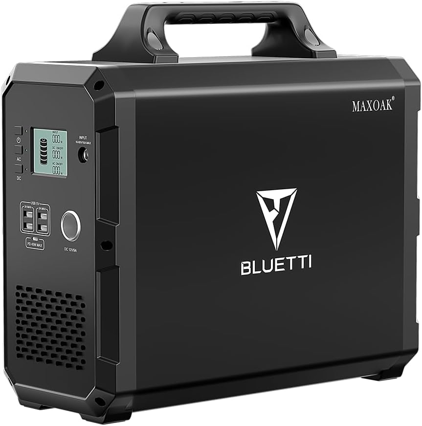 BLUETTI Portable Power Station 1200Wh/1000W, EB120 Solar Generator Backup Battery with 2 x 110V Pure Sine Wave AC Outlets, 1 x 45W PD, 4 x USB-A, Backup Power for Outdoor Camping Fishing Emergency