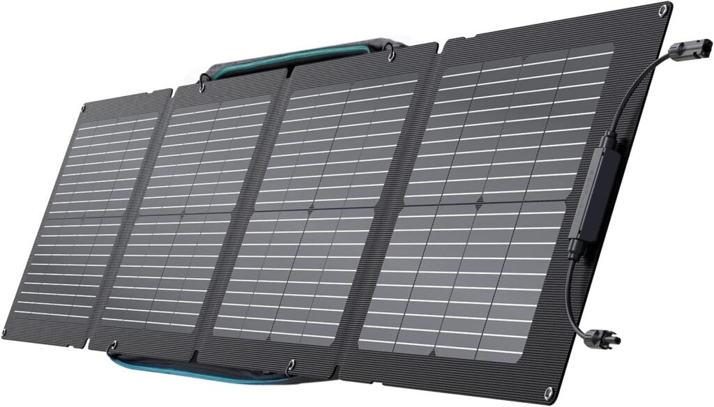 EF ECOFLOW RIVER 288Wh with 110W Solar Panel, Solar Generator 3x600W (X-Boost 1800W) AC Outlets, Portable Power Station for Outdoors Camping RV Hunting Emergency