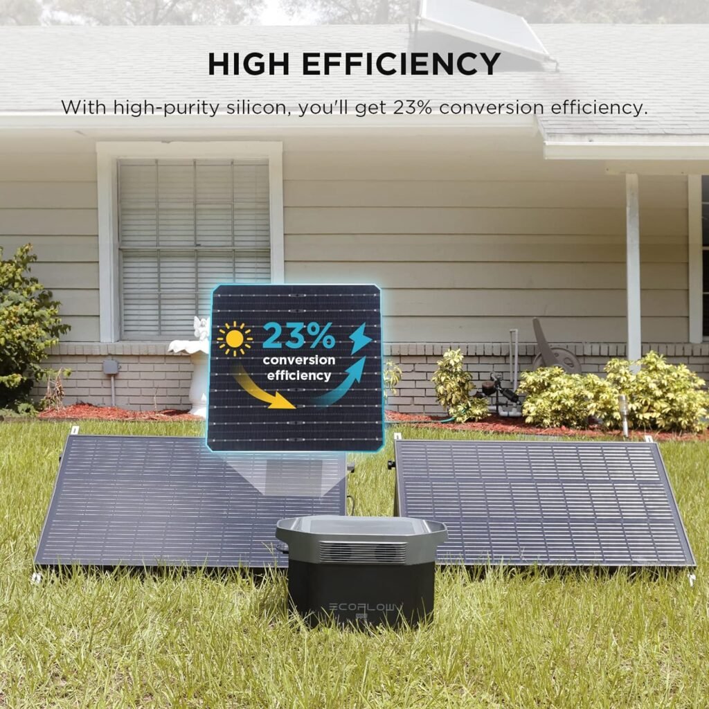 EF ECOFLOW RIVER 288Wh with 2x100W Solar Panels, Solar Generator 3x600W (X-Boost 1800W) AC Outlets, Portable Power Station for Outdoors Camping RV Hunting Emergency