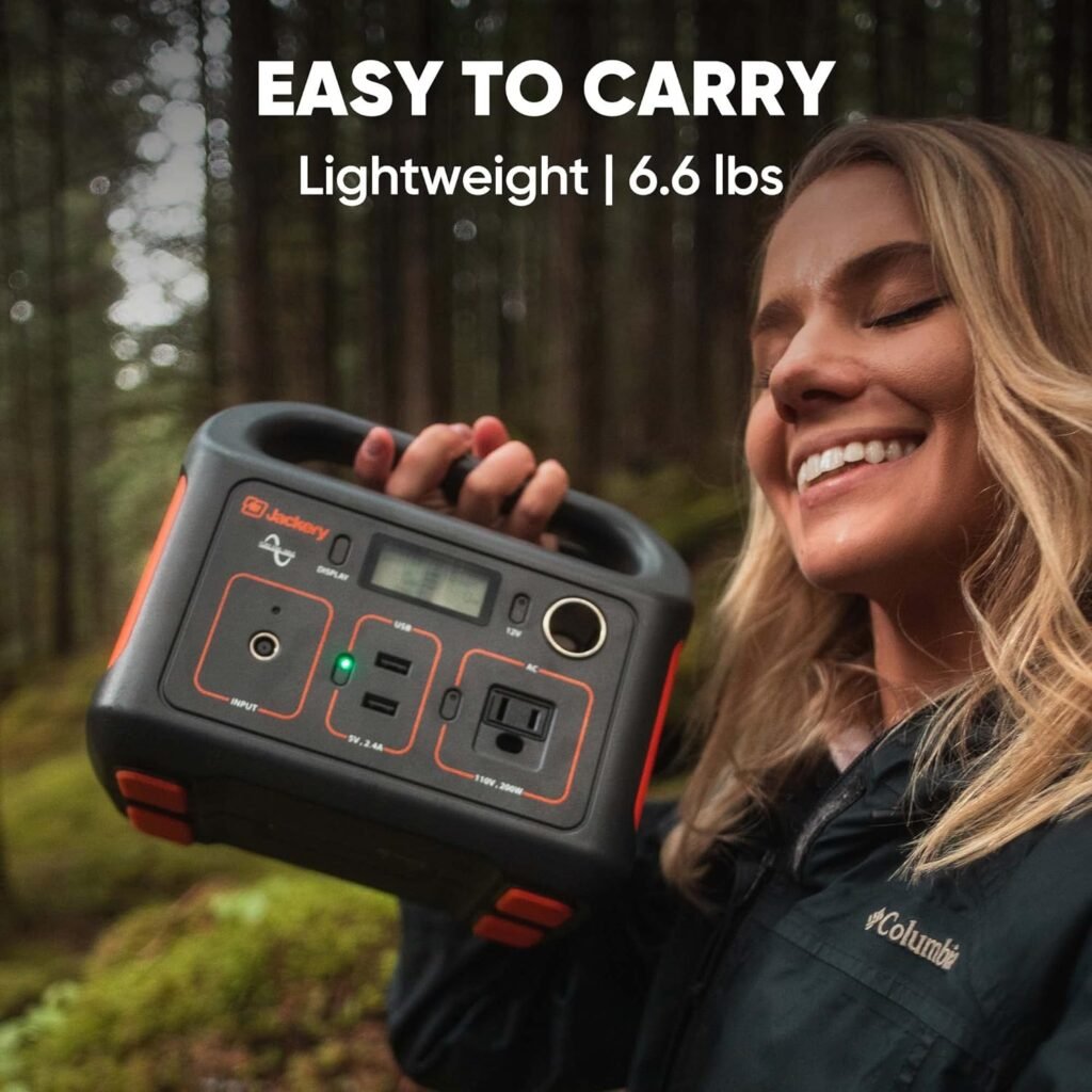 Jackery Portable Power Station Explorer 240, 240Wh Backup Lithium Battery, 110V/200W Pure Sine Wave AC Outlet, Solar Generator for Outdoors Camping Travel Hunting Emergency (Solar Panel Optional)