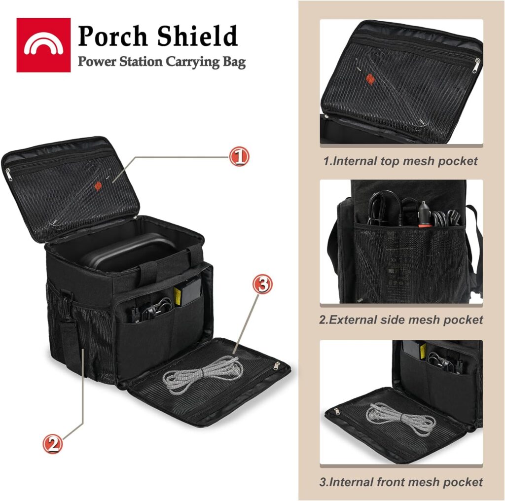 Porch Shield Portable Power Station Carrying Storage Bag for Jackery Solar Generator Explorer 500