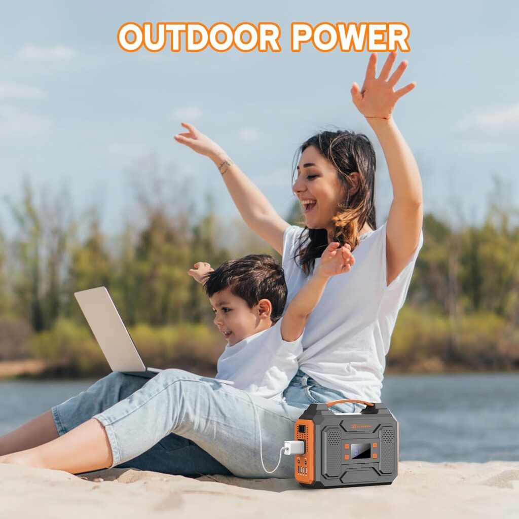 Portable Power Station 300W Solar Generator 280Wh (without Solar Panel), 110V Portable Power Bank with AC Outlet Pure Sine Wave, DC, USB QC3.0, External Lithium Battery Pack for Camping RV Home Use