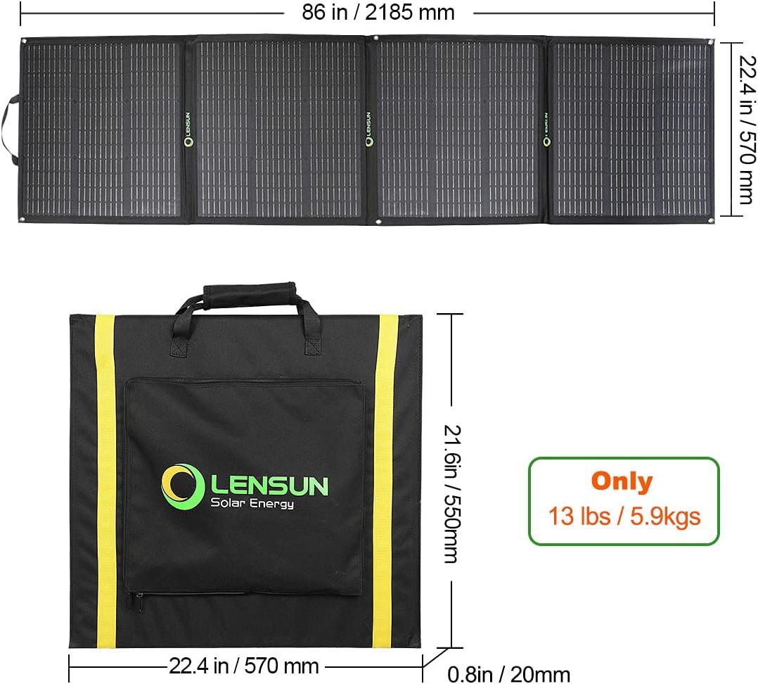 Lensun 100W 12V Foldable Solar Panel Review