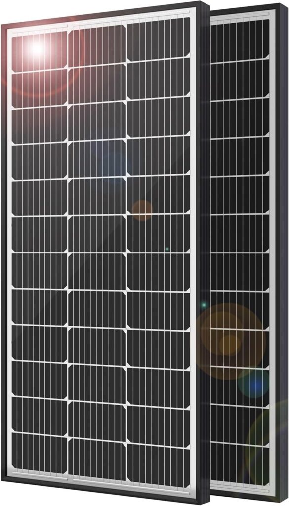 200 Watt 12 Volt Solar Panel 2 Pack of 100 Watt 9BB Monocrystalline Solar Module Solar Panels with Half Cut Cells for RV Home Boat and Other Off Grid System(Random Color)