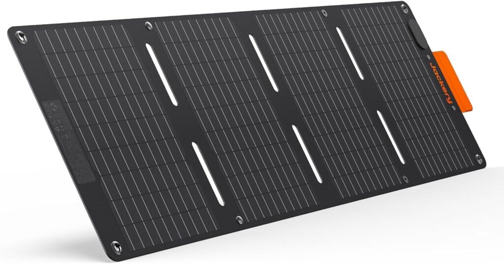 Jackery SolarSaga 40W Mini Solar Panel,Portable Solar Panels with USB-C  USB-A Ports,Book-Sized Foldable Solar Charger for Phones,Compatible with Jackery E300Plus, IP68 Waterproof for HikingCamping