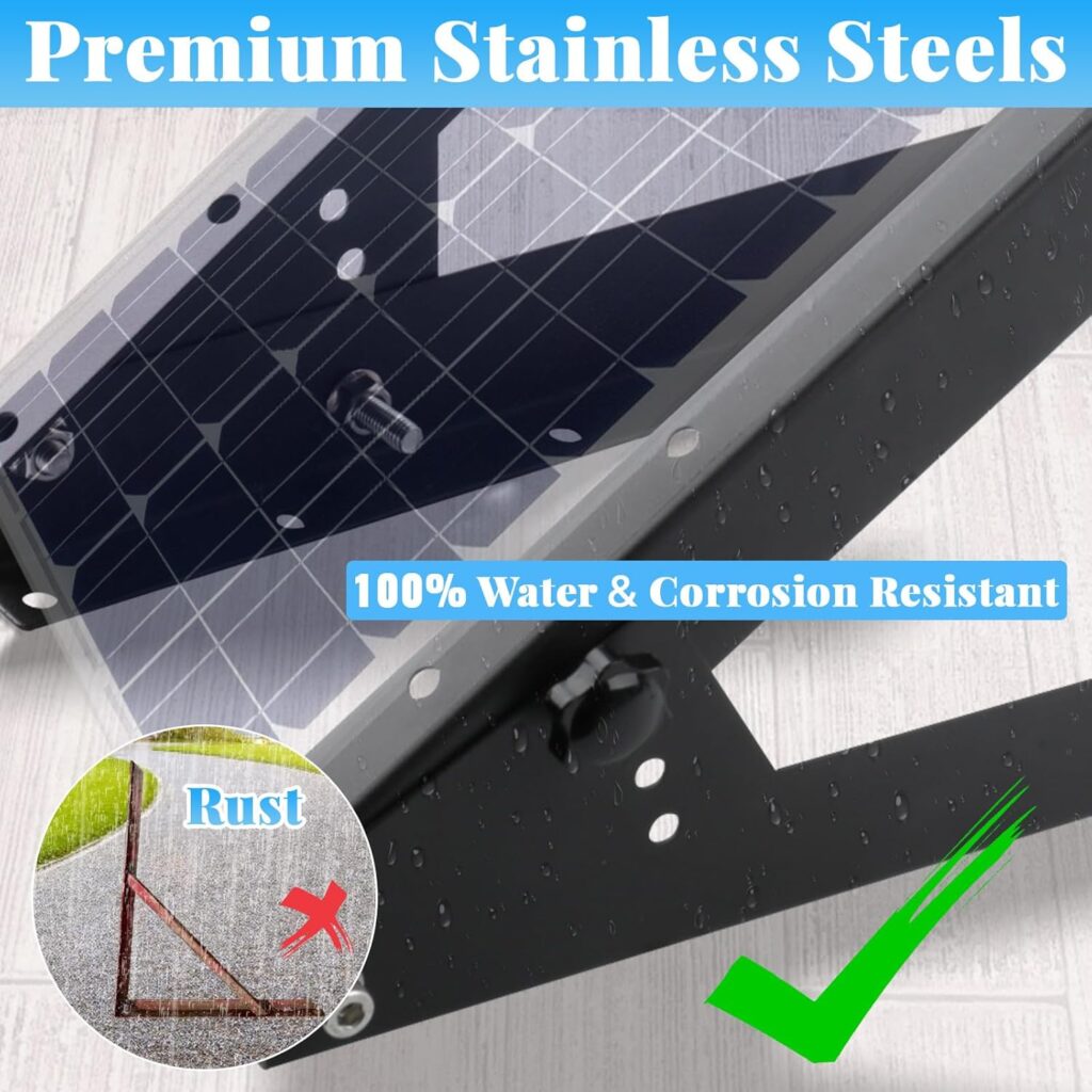 2 Sets 41 Adjustable Solar Panel Mount, Solar Panel Tilt Mount Bracket Ground Mount with Foldable Tilt Legs, Fit for 180 200 400 600 Watt Solar Panel RV, Homes Roof, Boat and Off-Grid System