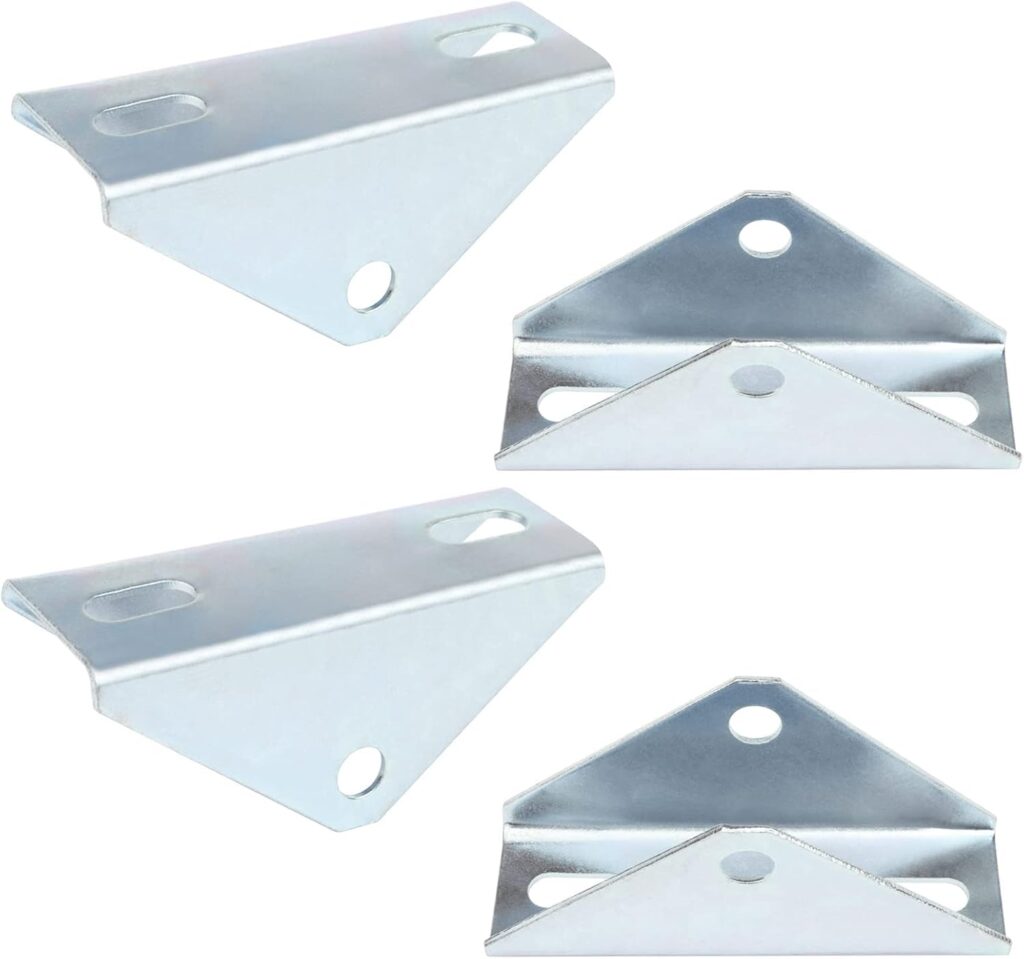 4 PCS Adjustable Angle Solar Panel Tilt Mounting Brackets for 1-5/8 Strut Channel, Pivot Holes Accept 1/2 Bolt, Galvanized Steel Joint Connector, for Solar Installation, 2.4 mm Thickness