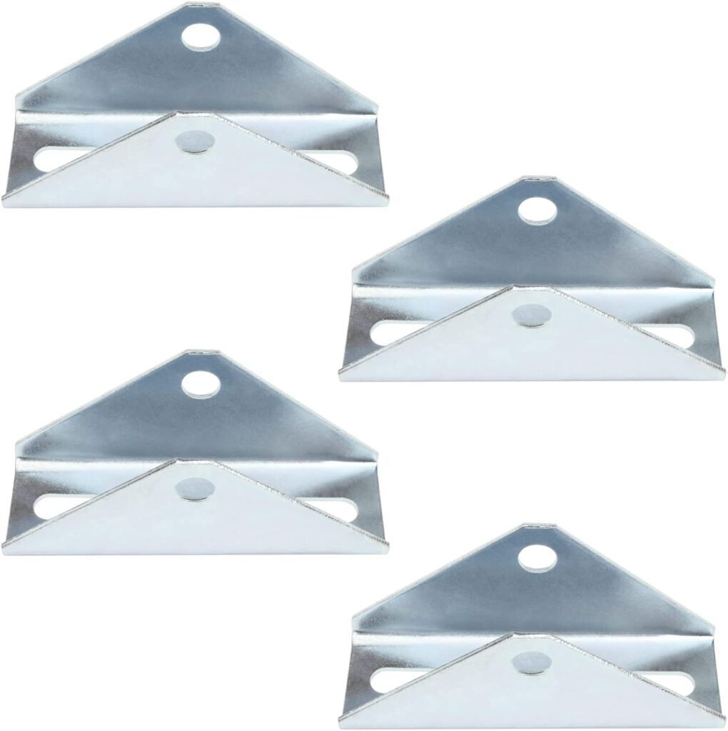 4 PCS Adjustable Angle Solar Panel Tilt Mounting Brackets for 1-5/8 Strut Channel, Pivot Holes Accept 1/2 Bolt, Galvanized Steel Joint Connector, for Solar Installation, 2.4 mm Thickness