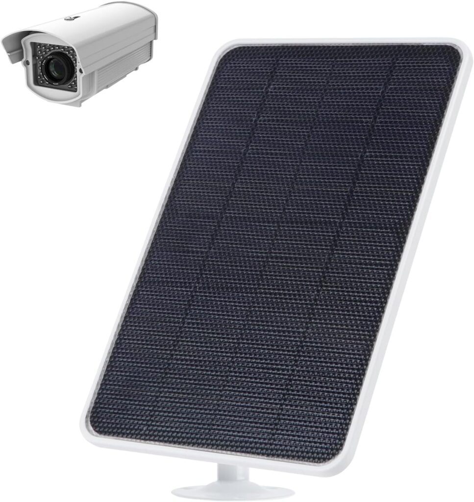 5W Solar Panels for Security Cameras-Suitable for Arlo Essential/Essential/XL Spotlight, USB/Type-C Connector 13FT Weatherproof Cable and 360°Adjustable