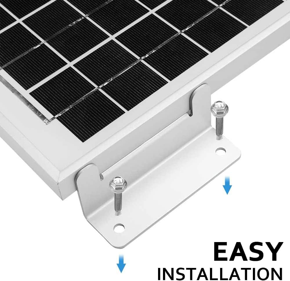 8 Units Solar Panel Mounting Z Brackets 2 Pack Lightweight Aluminum Bracket for RVs, Trailers, Boats, Yachts, Wall and Other Off Gird, 2 Set of 4 Units