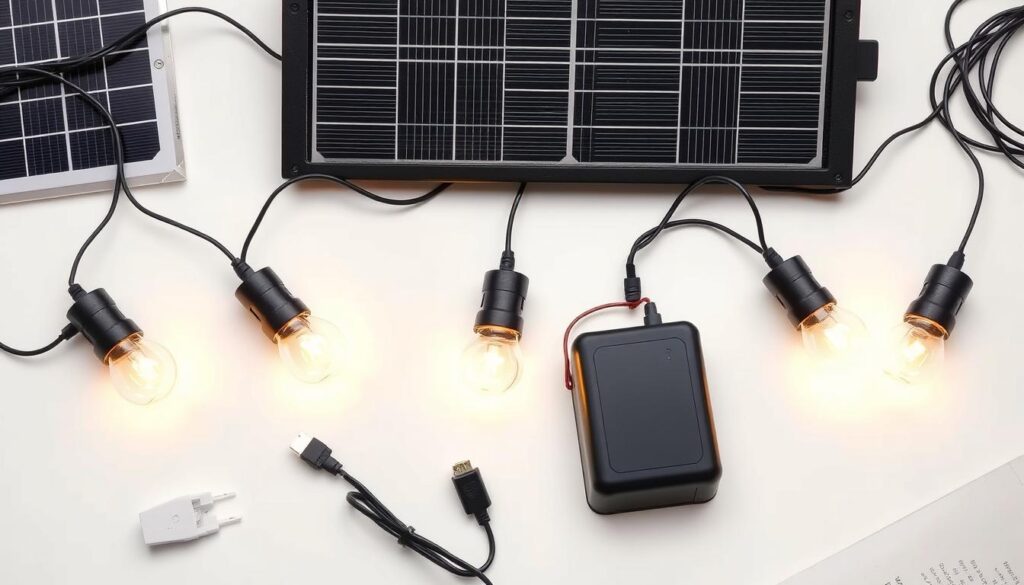 Solar panel lights components