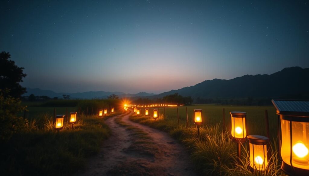 Solar powered lanterns for rural electrification