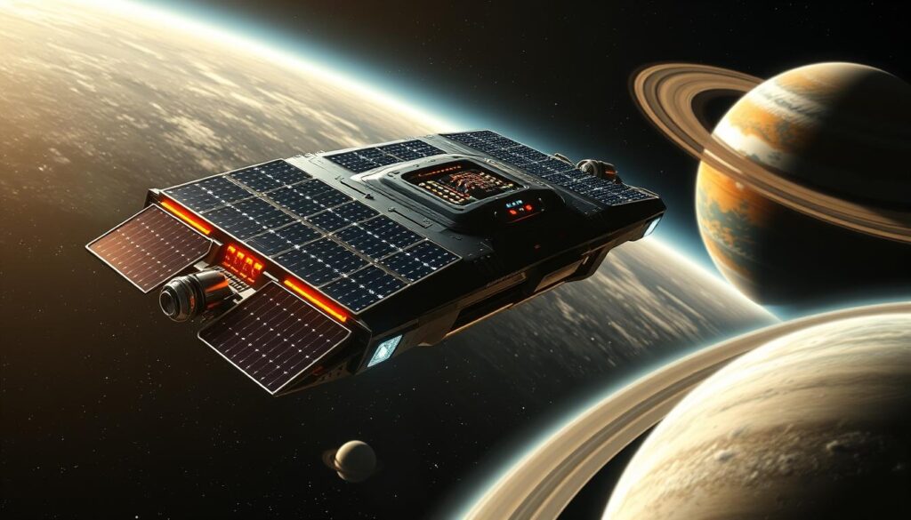 Solar-powered spacecraft for outer planet exploration