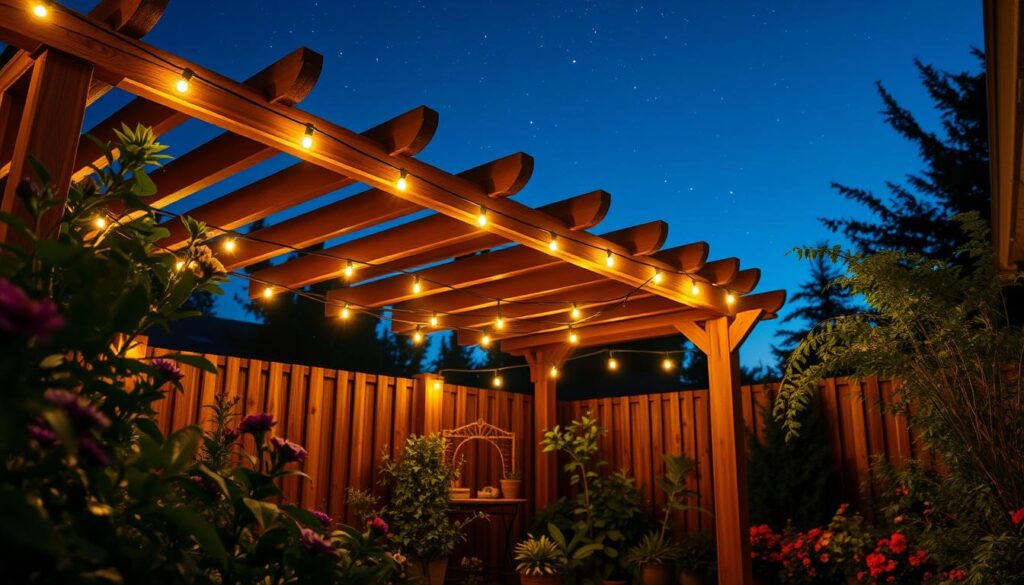 Solar string lights positioning