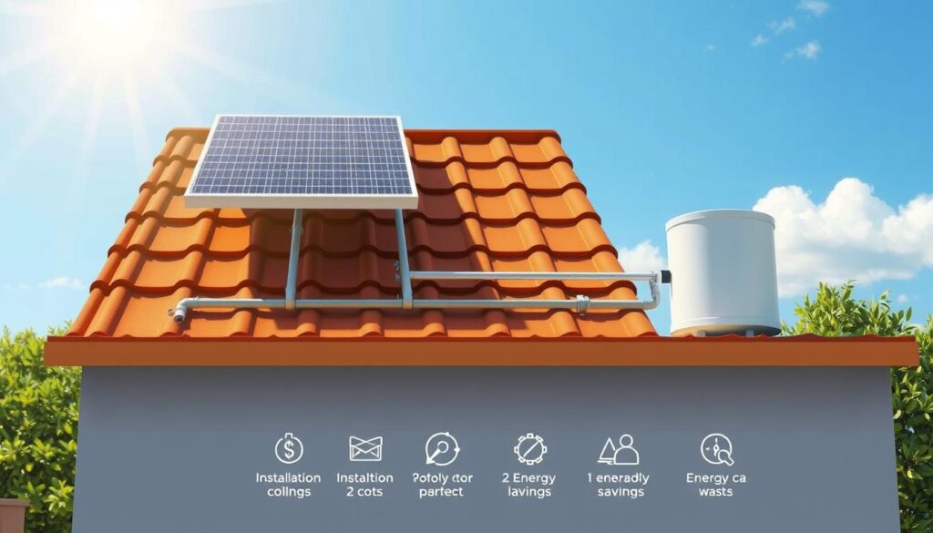 Solar water heater costs