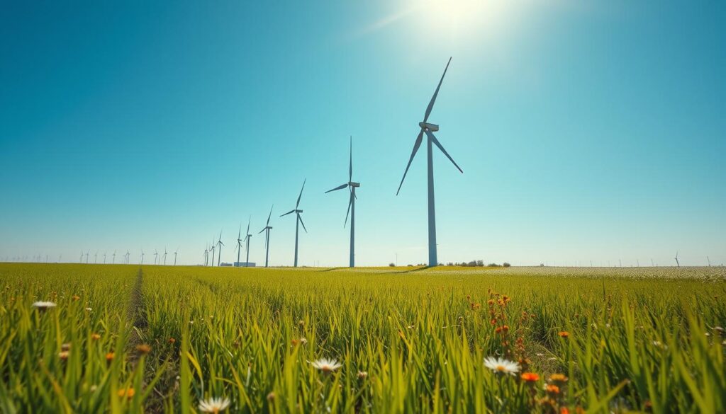 Wind turbines harnessing renewable energy