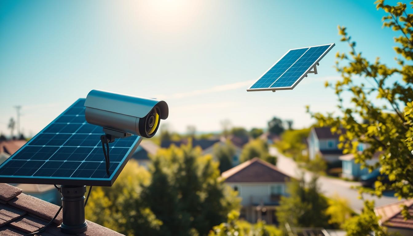 how do solar powered security cameras work