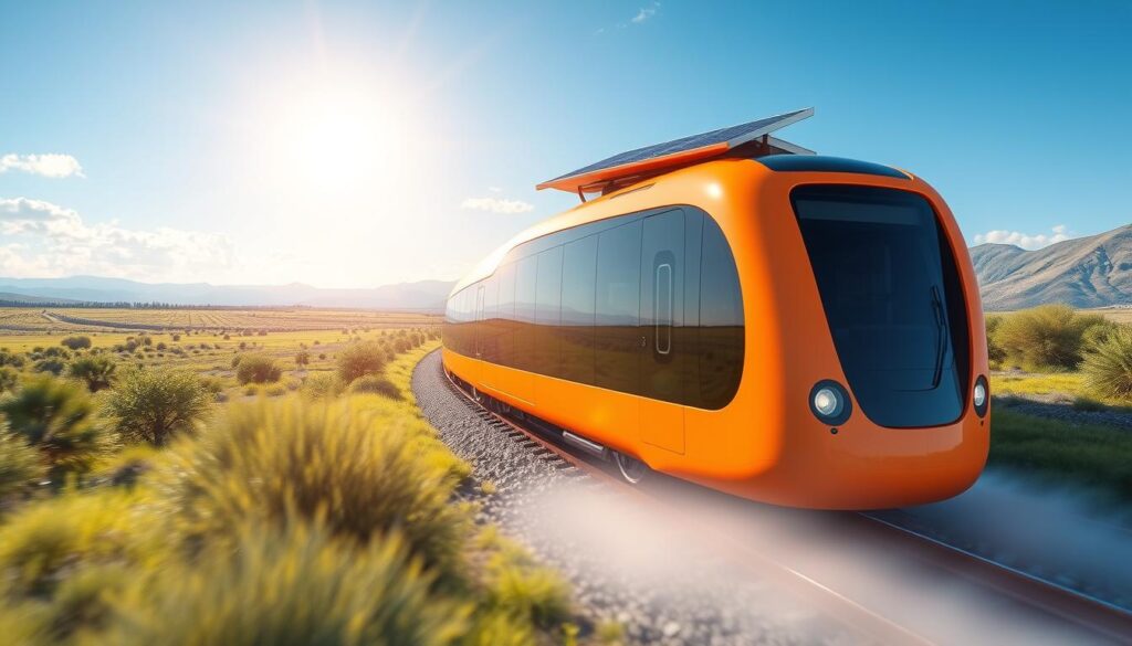 how do solar-powered trains work