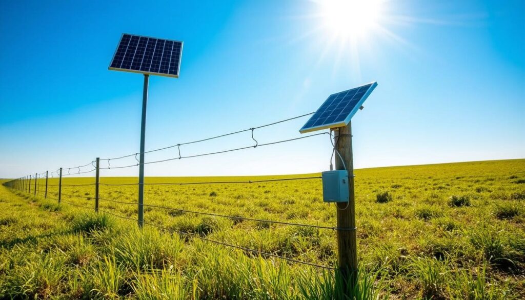 how does a solar powered electric fence work