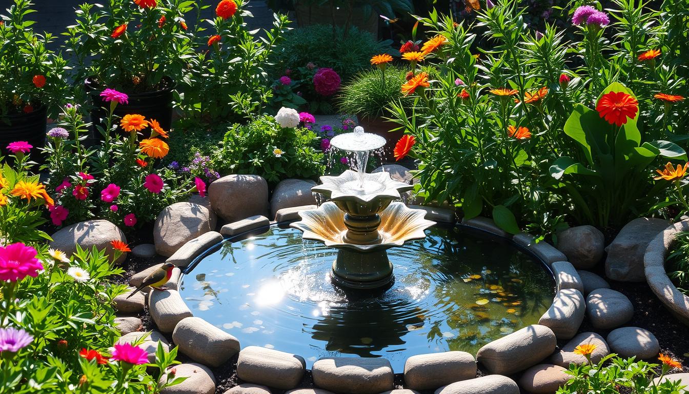 how to make your own solar powered water feature