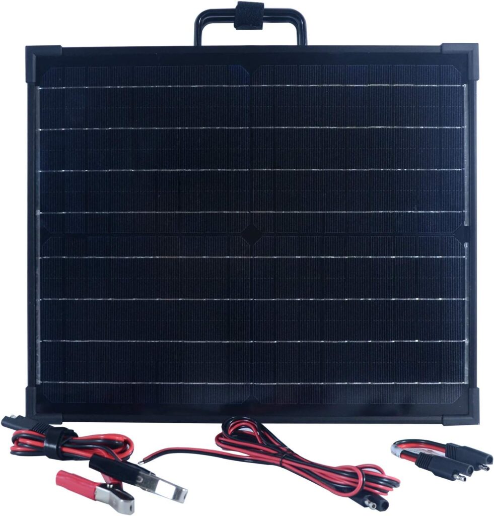 Nature Power 40-watt Portable Monocrystalline Solar Panel for 12-volt Charging in Briefcase Design