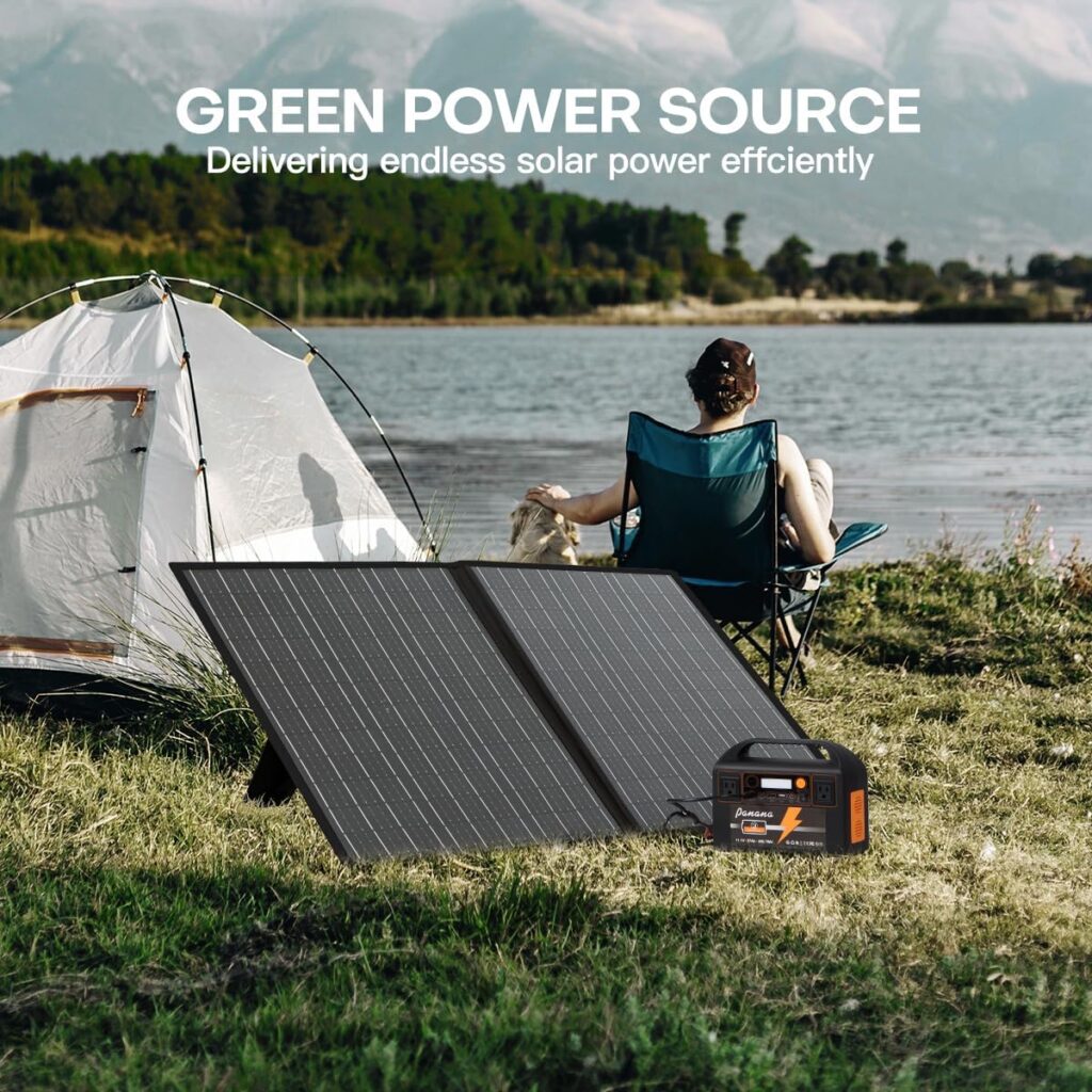 Panana 300W Portable Power Station, 299.7Wh/27Ah Lithium Battery Electronic Solar Generator AC Outlets, DC Output Backup Power Supply for Camping Outdoor Adventure Explorer Travel Emergency