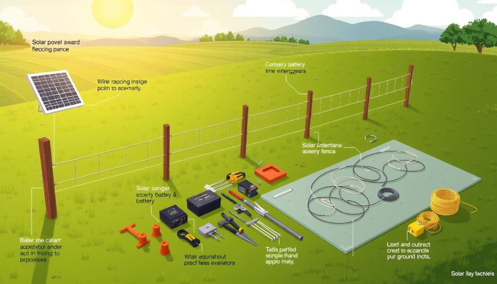 solar fence setup process