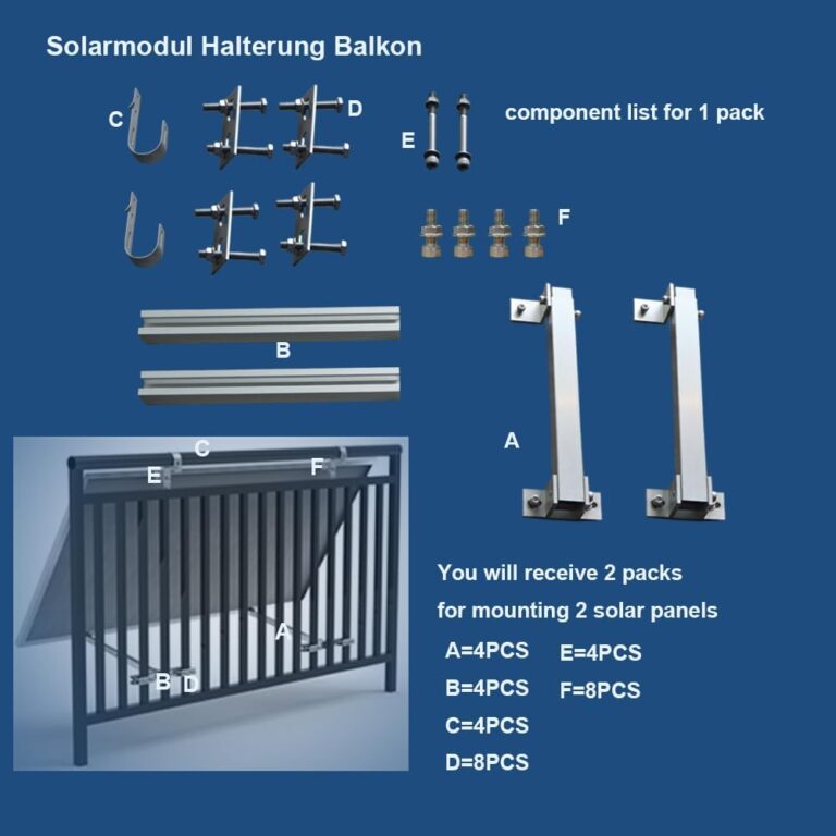 Solar Panel Mounting Brackets Balcony Power Station Holder Review