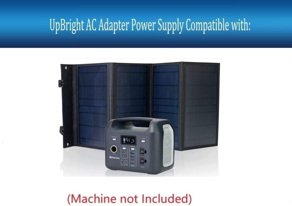 UpBright AC/DC Adapter Compatible with 4Patriots Patriot Power Sidekick D320 810026143830 299Wh Portable Station 300W Mini Solar Generator LifePO4 Battery FY0631503200 Fuyuandian Power Supply Charger