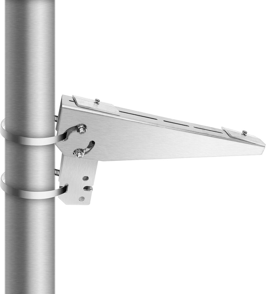 Newpowa Universal Angle Adjustable Mounting Bracket Single Arm Pole, Wall and Ground Mounts Up to 35W Solar Panel