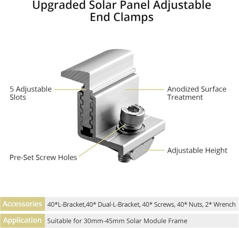 40pcs Aluminum Solar Panel End Clamp Review