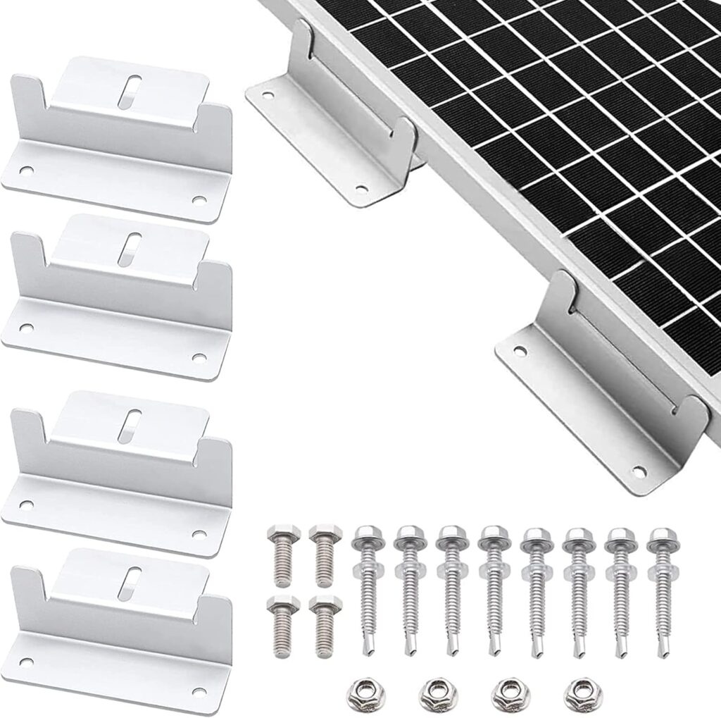 Set of 16 Units Solar Panel Mounting Z Brackets Supporting for Boat ,RV, Roof and Other Off Gird Installation, Solar Panel Mounts