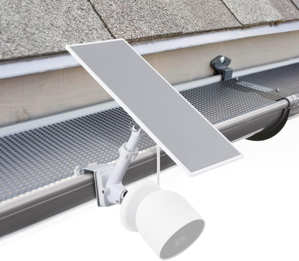 Wasserstein Gutter Mount for Google Nest Cam (Battery)  Solar Panel (Camera  Solar Panel NOT Included)