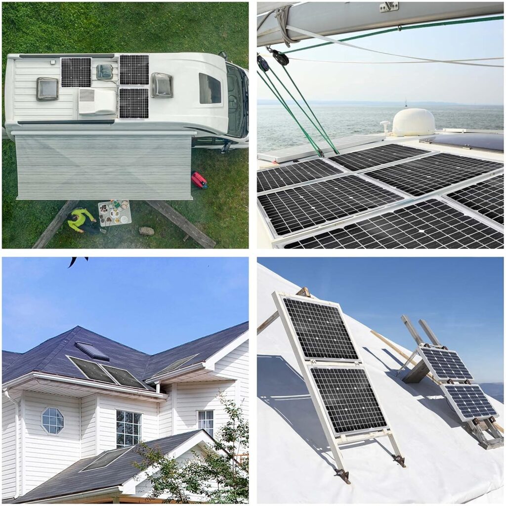 10 Watt 12V Solar Panel Kit Battery Maintainer Trickle Charger, with Waterproof 5A 12V/24V PWM Solar Charge Controller and Adjustable Solar Panels Mount Rack Bracket (10 Watt with Accessories)