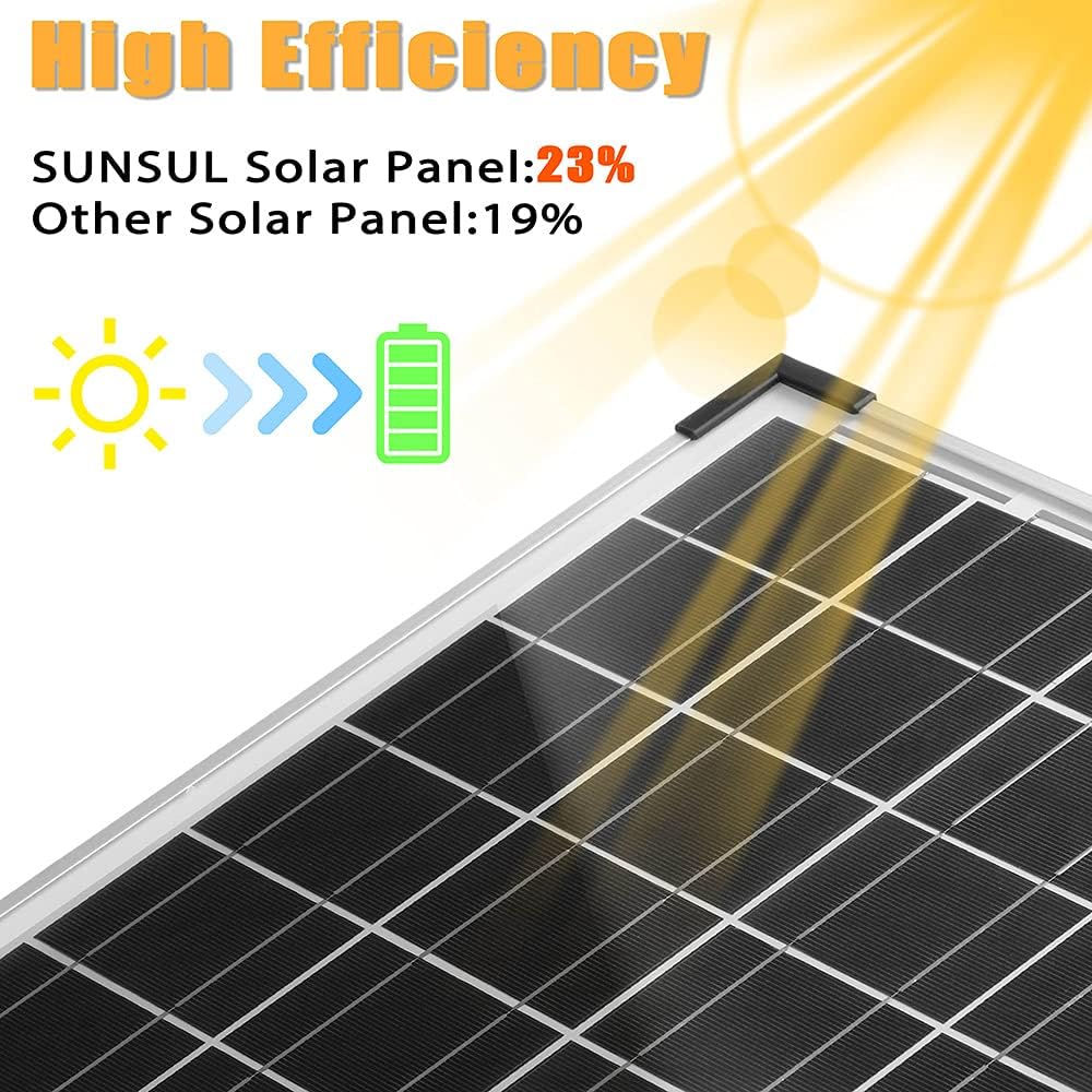 10 Watt 12V Solar Panel Kit Battery Maintainer Trickle Charger, with Waterproof 5A 12V/24V PWM Solar Charge Controller and Adjustable Solar Panels Mount Rack Bracket (10 Watt with Accessories)