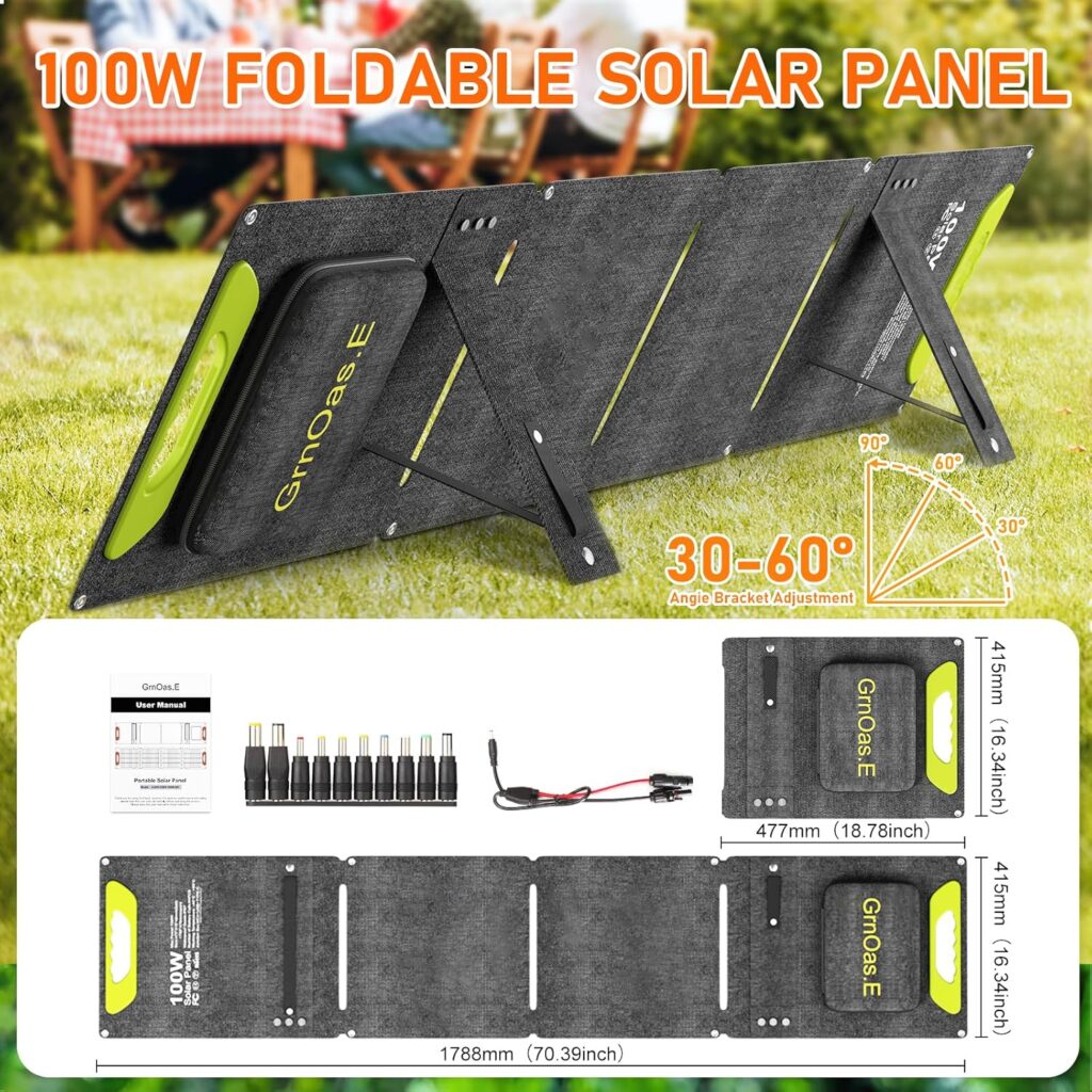 20W Portable Foldable Solar Panel withUSB, Type-C Outputs, Monocrystalline Silicon, ETFE Coating, IP67 Waterproof – Perfect for Phones, iPads, Power Banks, Camping, and Off-Grid Use!