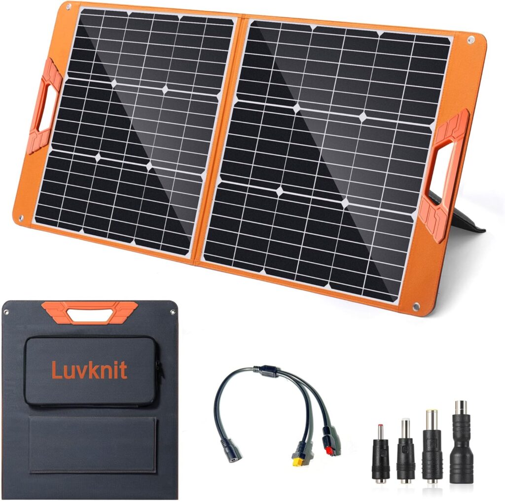 30W Portable Solar Panel Charger with USB and Type-C Outputs(5V/3A Max) for Phones, Power Banks, Tablets, Fast Charges 2 Devices at Once, IP67 Waterproof for Camping, Hiking, and Outdoor Activities