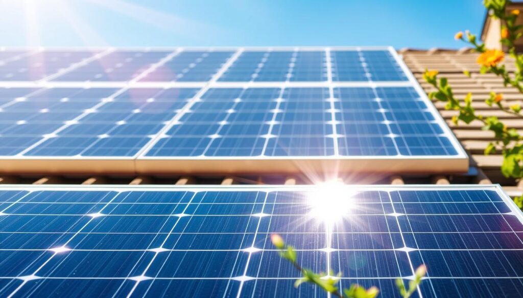 Image generation prompt for Clearview Washing, LLC's solar panel cleaning service