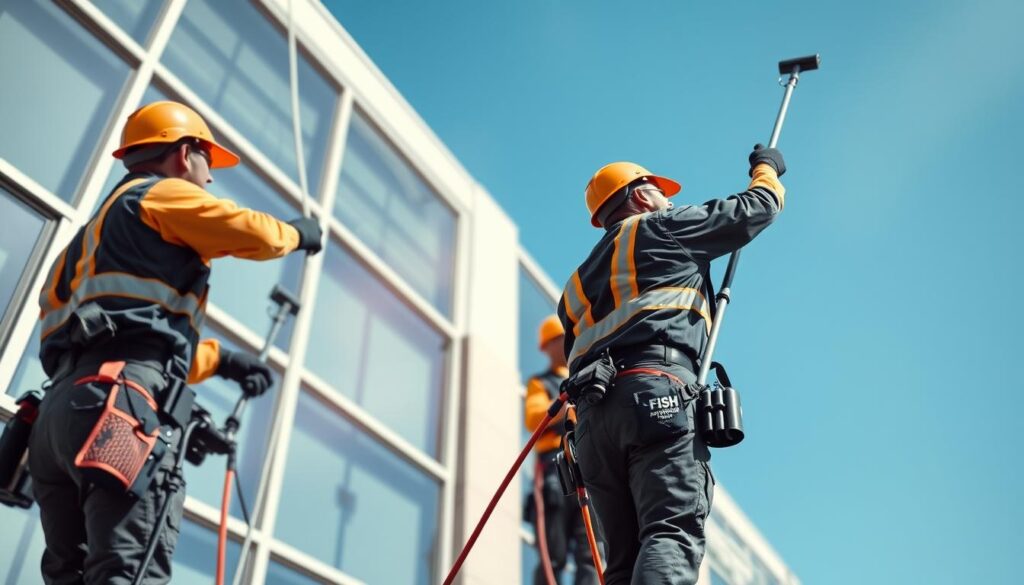 Image of FISH Window Cleaning's team at work