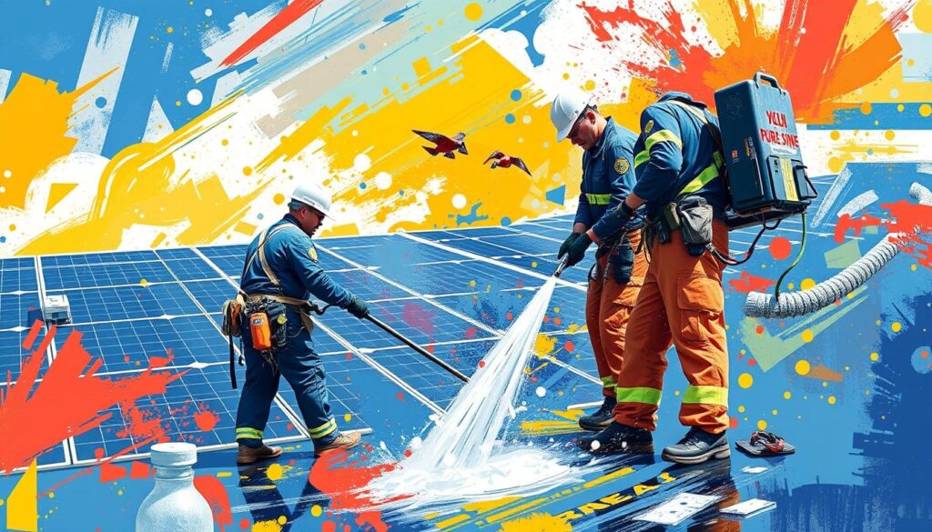 Image of Pure Shine Solar Cleaning's equipment and team