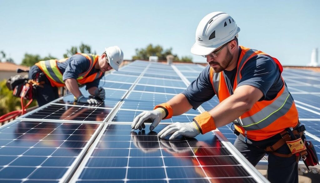 Image of Richmond Solar Maintenance Pros technicians at work