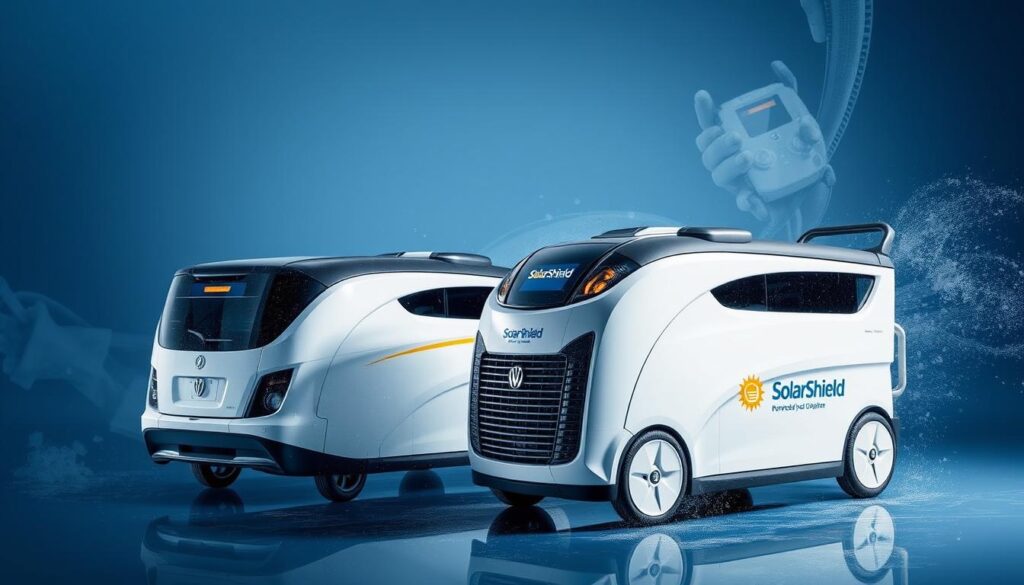 Image of Solar Shield's cleaning equipment