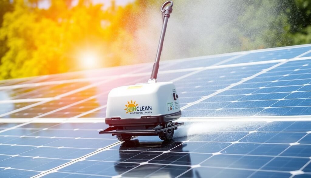 Image of SunClean Professional Services equipment used for eco-friendly solar panel cleaning