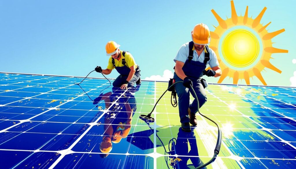 Image of Sunshine State Solar Cleaners technicians at work