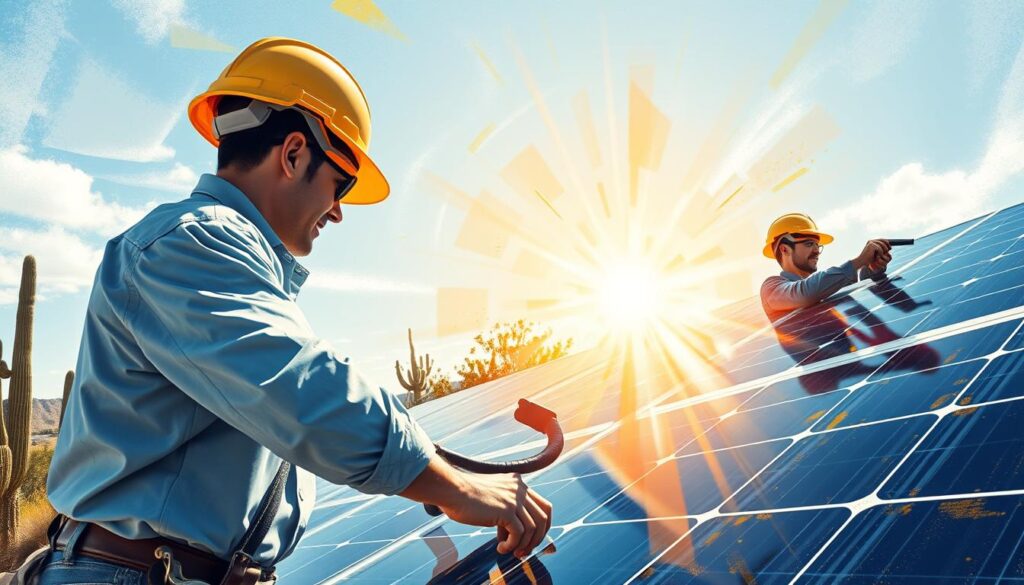 Image of Tucson Solar Panel Specialists at work