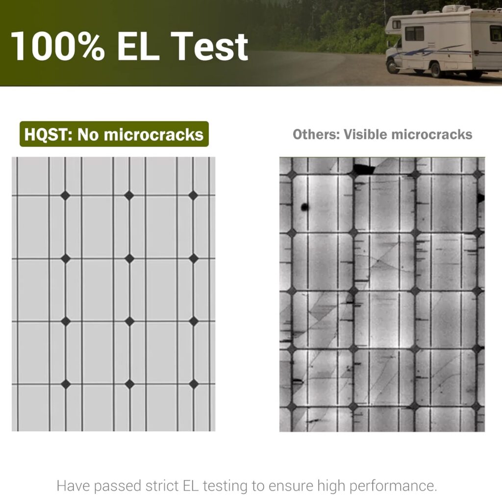 HQST 100 Watt 12V Monocrystalline Solar Panel with Solar Connectors, High Efficiency Module PV Power for Battery Charging Boat, Caravan, RV and Any Other Off Grid Applications